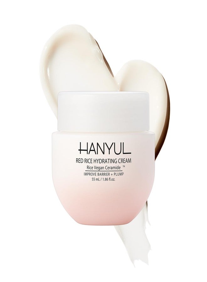 Hanyul Red Rice Hydrating Cream with Fermented Rice Extract, Collagen | Korean Vegan Ceramide Moisturizer for Deep Hydration, Radiant Skin Glow, Firming & Barrier Support, 1.86 fl. oz. - Image 1